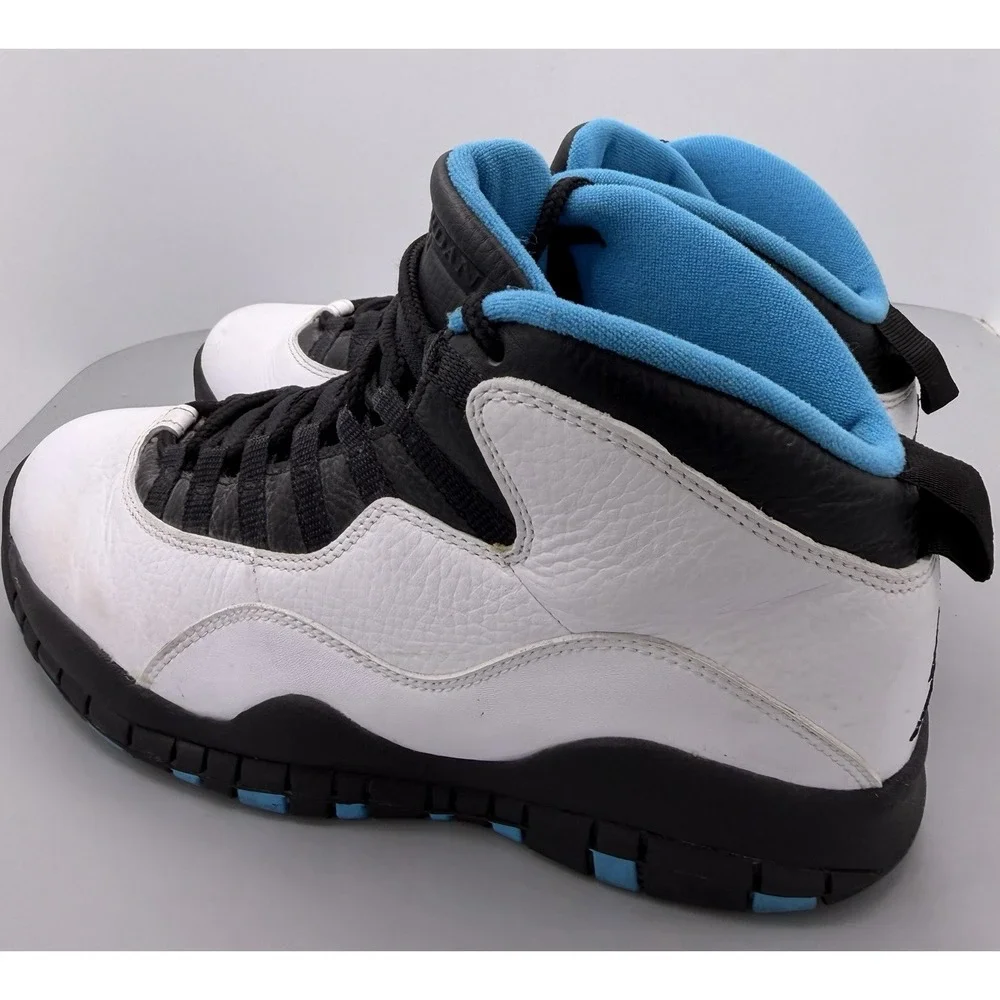 Air Jordan 10 Retro Powder Blue 2014 White/Black/Powder Blue 310805-106 Size 8.5